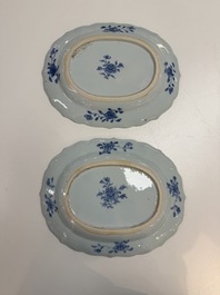 13 Chinese blue and white 'Xi Xiang Ji' serving dishes, Qianlong