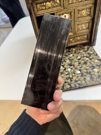 A Japanese Nanban portable lacquer cabinet, Momoyama, late 16th/early 17th C.