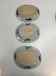 13 Chinese blue and white 'Xi Xiang Ji' serving dishes, Qianlong
