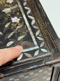A Japanese Nanban portable lacquer cabinet, Momoyama, late 16th/early 17th C.