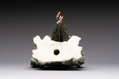 A fine and rare Chinese polychrome figure of a lady, Ye Yunhong Zhi 葉運紅製 mark, Republic
