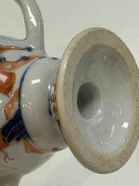 An extraordinary Chinese Imari-style oil lamp and cover, Kangxi/Yongzheng