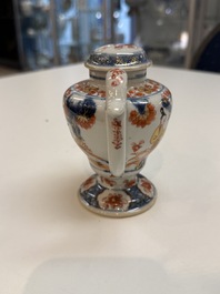 An extraordinary Chinese Imari-style oil lamp and cover, Kangxi/Yongzheng