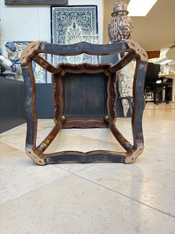 Two Chinese gilt-lacquered stands, 20th C.