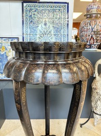 Two Chinese gilt-lacquered stands, 20th C.