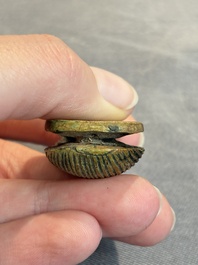 An Egyptian turquoise-glazed composition winged scarab, Ptolemaic, 4/1st C. B.C.