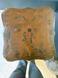 Two Chinese gilt-lacquered stands, 20th C.