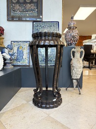 Two Chinese gilt-lacquered stands, 20th C.