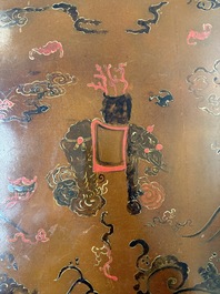 Two Chinese gilt-lacquered stands, 20th C.
