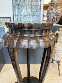 Two Chinese gilt-lacquered stands, 20th C.