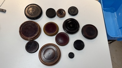 A large collection of 100 Chinese wooden stands, 19/20th C.