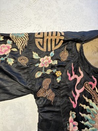 A Chinese embroidered silk Peking opera costume, Republic