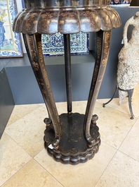 Two Chinese gilt-lacquered stands, 20th C.