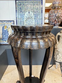 Two Chinese gilt-lacquered stands, 20th C.