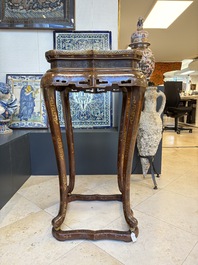 Two Chinese gilt-lacquered stands, 20th C.