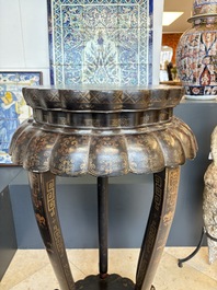 Two Chinese gilt-lacquered stands, 20th C.