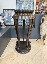 Two Chinese gilt-lacquered stands, 20th C.