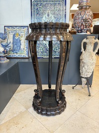 Two Chinese gilt-lacquered stands, 20th C.