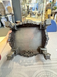 A Chinese carved hongmu stand, Canton 19th C.