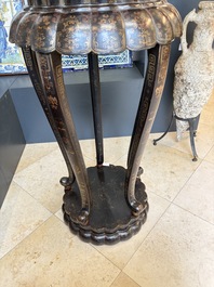 Two Chinese gilt-lacquered stands, 20th C.