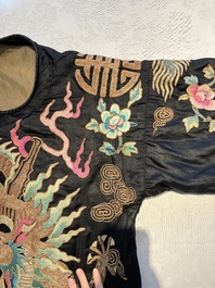 A Chinese embroidered silk Peking opera costume, Republic