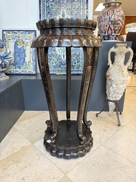 Two Chinese gilt-lacquered stands, 20th C.