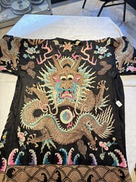 A Chinese embroidered silk Peking opera costume, Republic