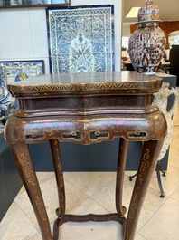 Two Chinese gilt-lacquered stands, 20th C.