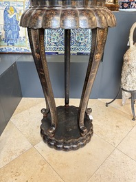Two Chinese gilt-lacquered stands, 20th C.