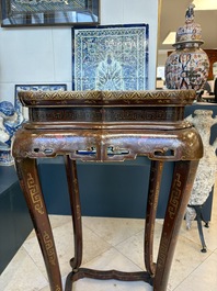 Two Chinese gilt-lacquered stands, 20th C.