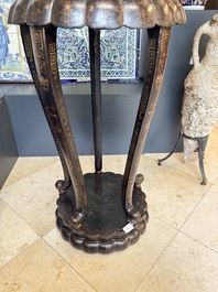 Two Chinese gilt-lacquered stands, 20th C.