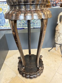 Two Chinese gilt-lacquered stands, 20th C.