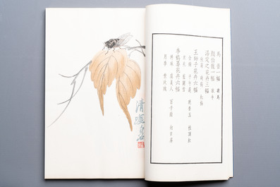 A box with two albums containing 80 woodblocks, 32 of which after Qi Baishi, Rong Bao Zhai studio, Beijing, 1955