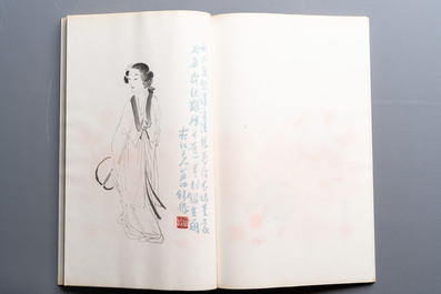 A box with two albums containing 80 woodblocks, 32 of which after Qi Baishi, Rong Bao Zhai studio, Beijing, 1955