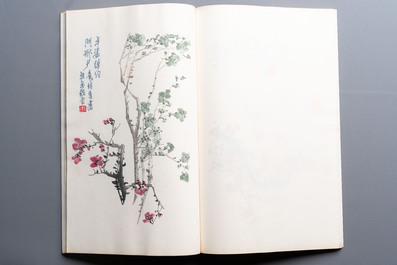 A box with two albums containing 80 woodblocks, 32 of which after Qi Baishi, Rong Bao Zhai studio, Beijing, 1955