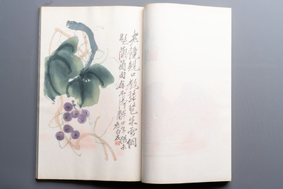 A box with two albums containing 80 woodblocks, 32 of which after Qi Baishi, Rong Bao Zhai studio, Beijing, 1955