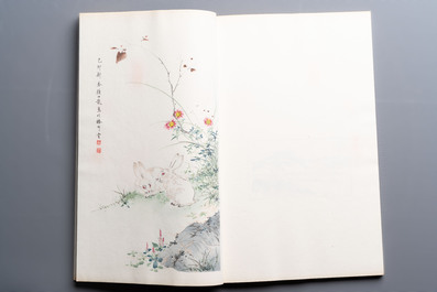 A box with two albums containing 80 woodblocks, 32 of which after Qi Baishi, Rong Bao Zhai studio, Beijing, 1955