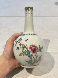 31 Chinese famille rose vases, Qianlong and Jingdezhen marks, 20th C.