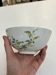 A Chinese famille rose &lsquo;peony and dragonfly&rsquo; bowl, Yongzheng mark, Republic