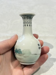 31 Chinese famille rose vases, Qianlong and Jingdezhen marks, 20th C.