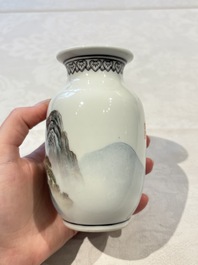 31 Chinese famille rose vases, Qianlong and Jingdezhen marks, 20th C.