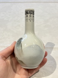 31 Chinese famille rose vases, Qianlong and Jingdezhen marks, 20th C.