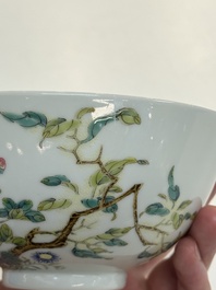 A Chinese famille rose &lsquo;peony and dragonfly&rsquo; bowl, Yongzheng mark, Republic