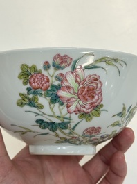 A Chinese famille rose &lsquo;peony and dragonfly&rsquo; bowl, Yongzheng mark, Republic