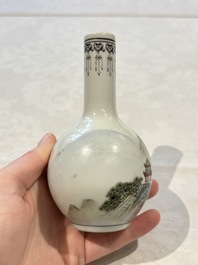 31 Chinese famille rose vases, Qianlong and Jingdezhen marks, 20th C.