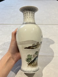 31 Chinese famille rose vases, Qianlong and Jingdezhen marks, 20th C.