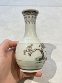 31 Chinese famille rose vases, Qianlong and Jingdezhen marks, 20th C.