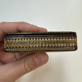 Two lacquered rectangular snuff boxes, Qajar and Ottoman Empire, 19th C.