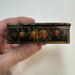 Two lacquered rectangular snuff boxes, Qajar and Ottoman Empire, 19th C.