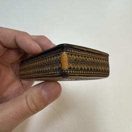 Two lacquered rectangular snuff boxes, Qajar and Ottoman Empire, 19th C.